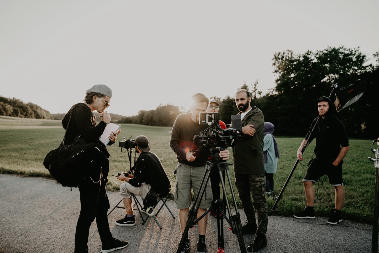 Film crew on location